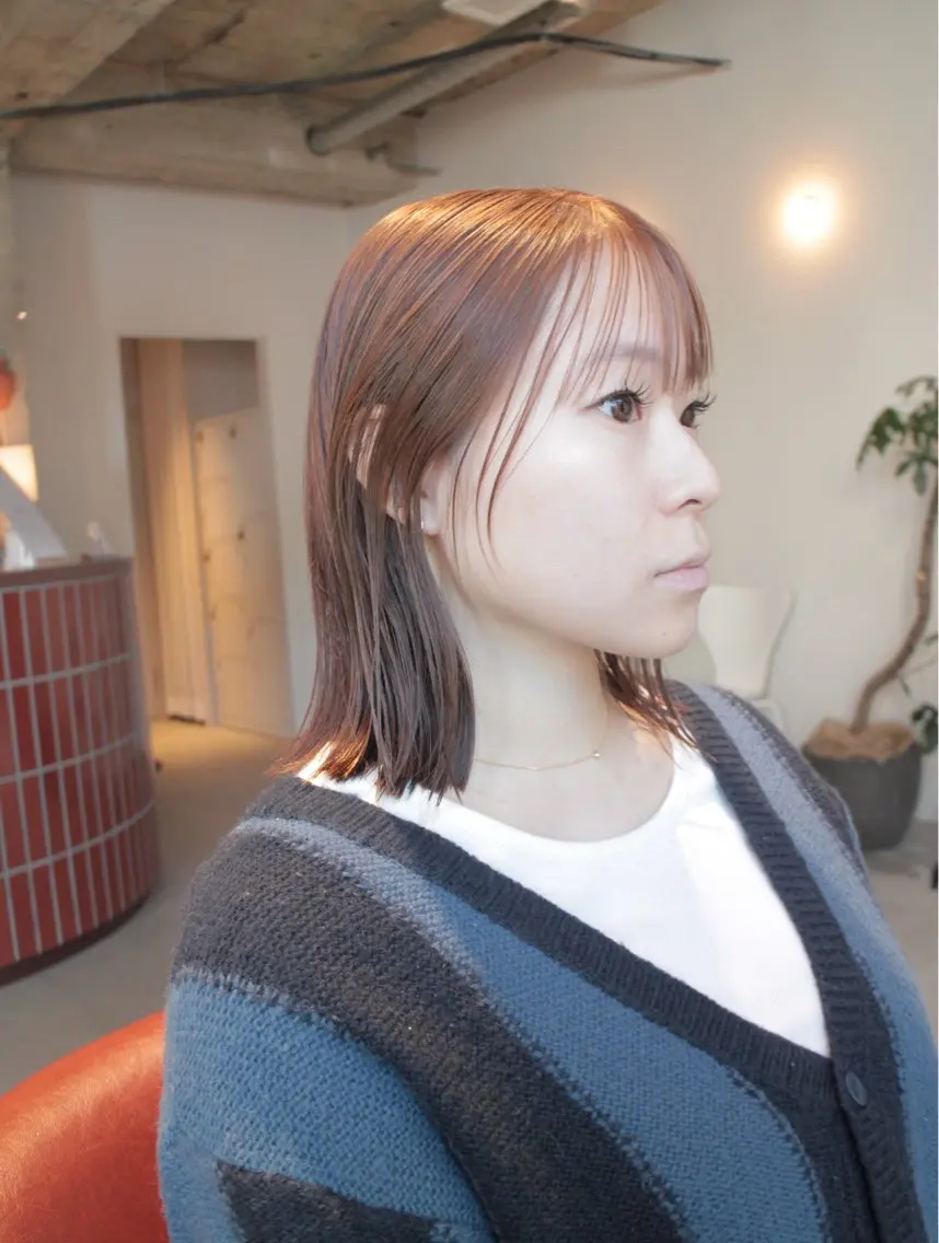 ミディアム くびれヘア 顔周りカット 韓国風ヘア レイヤーカット 似合わせカット カット 森田 鴻之介のヘアスタイル