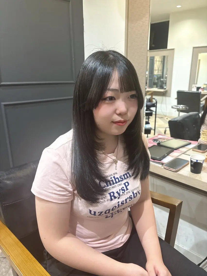 ロング レイヤーカット 笹木 怜羅のヘアスタイル