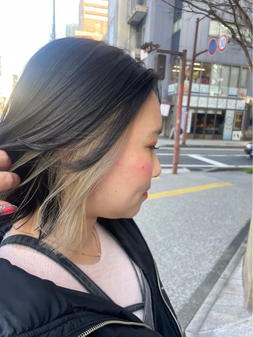 ミディアム カラー ヘアカラー トリートメント 東 史夏のヘアスタイル