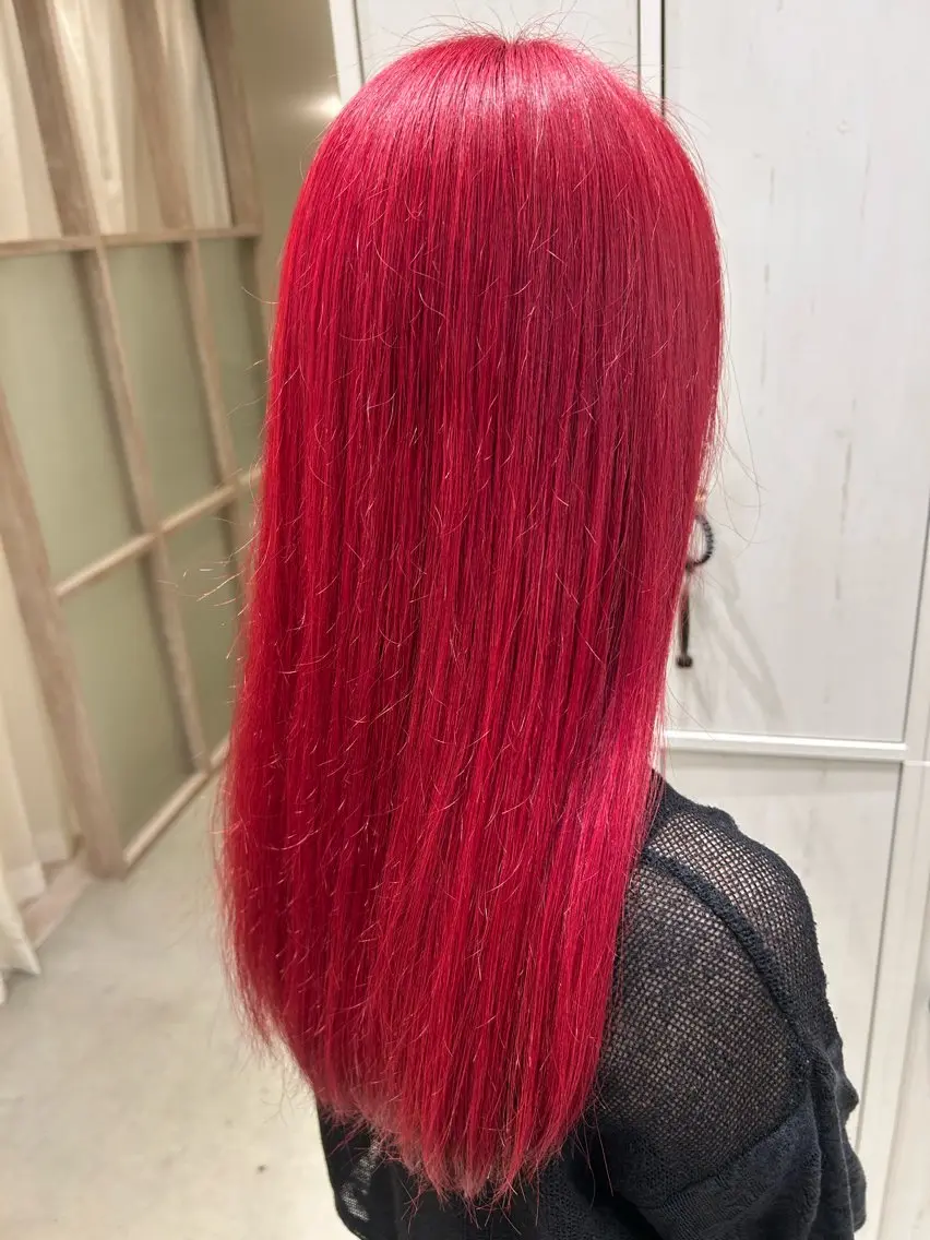 ロング カラー ブリーチ カット ヘアカラー トリートメント 後藤 由希のヘアスタイル