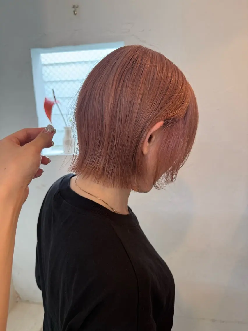 ミディアム ボブ 伸ばしかけ カット ヘアカラー kisaki/ 透明感/お洒落見えのヘアスタイル