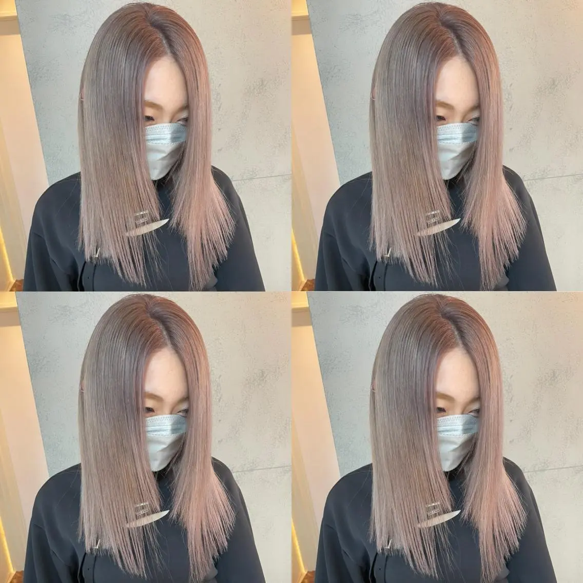 セミロング カラー カット ヘアカラー トリートメント ヘアセット 💜ハイトーン💛 マジカルかいちゃんのヘアスタイル