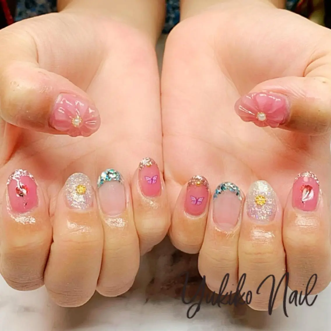 ネイル アートネイル 持ち込み ハンドネイル ユキコ ネイルのネイルデザイン