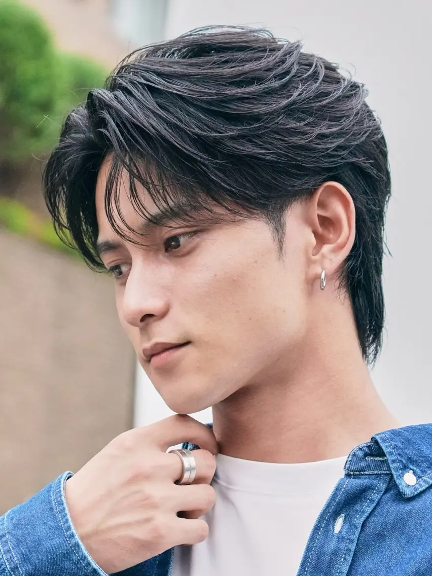 メンズ フェザーパーマ マッシュ メンズパーマ 学生（メンズ向け） メンズツイストパーマ fifth/原宿/ カットモデル/カズのヘアスタイル