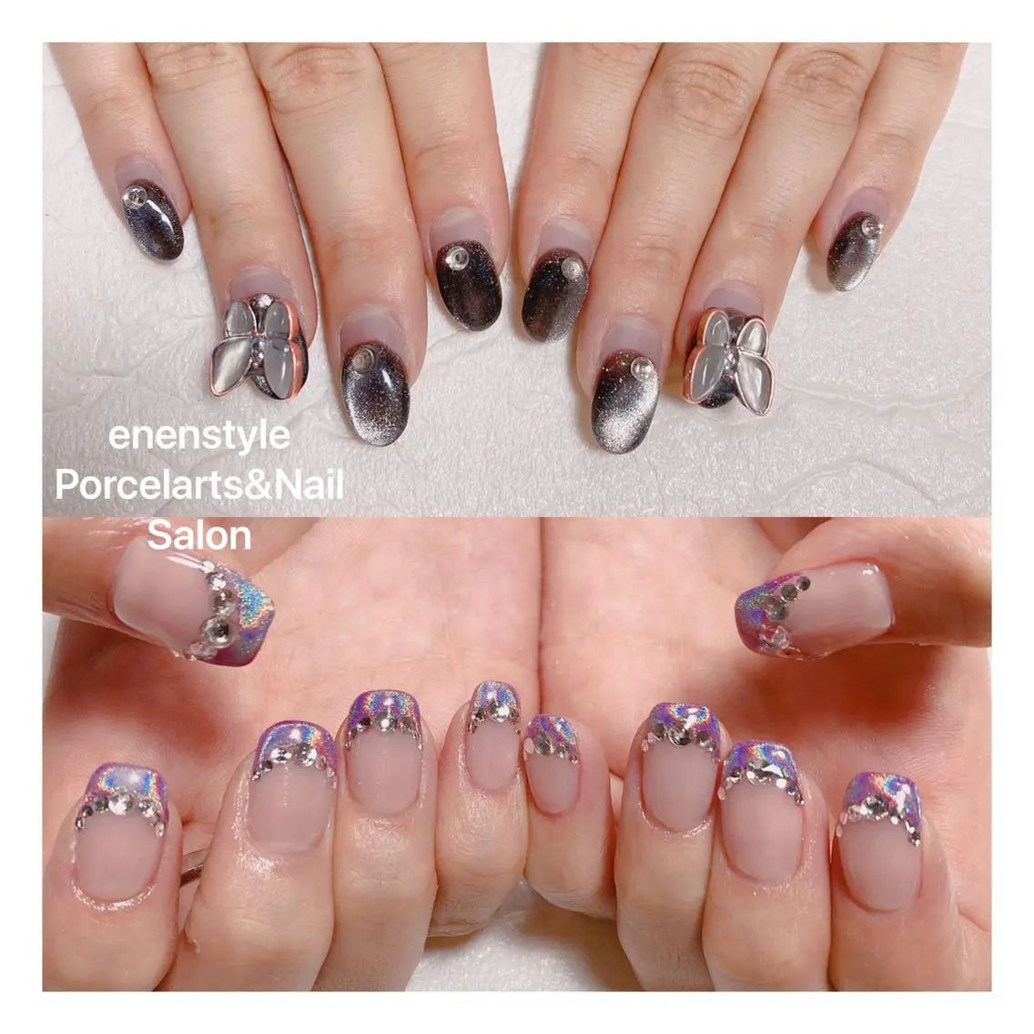 ミディアム ネイル ハンドネイル 🐾enen style 🐾のネイルデザイン