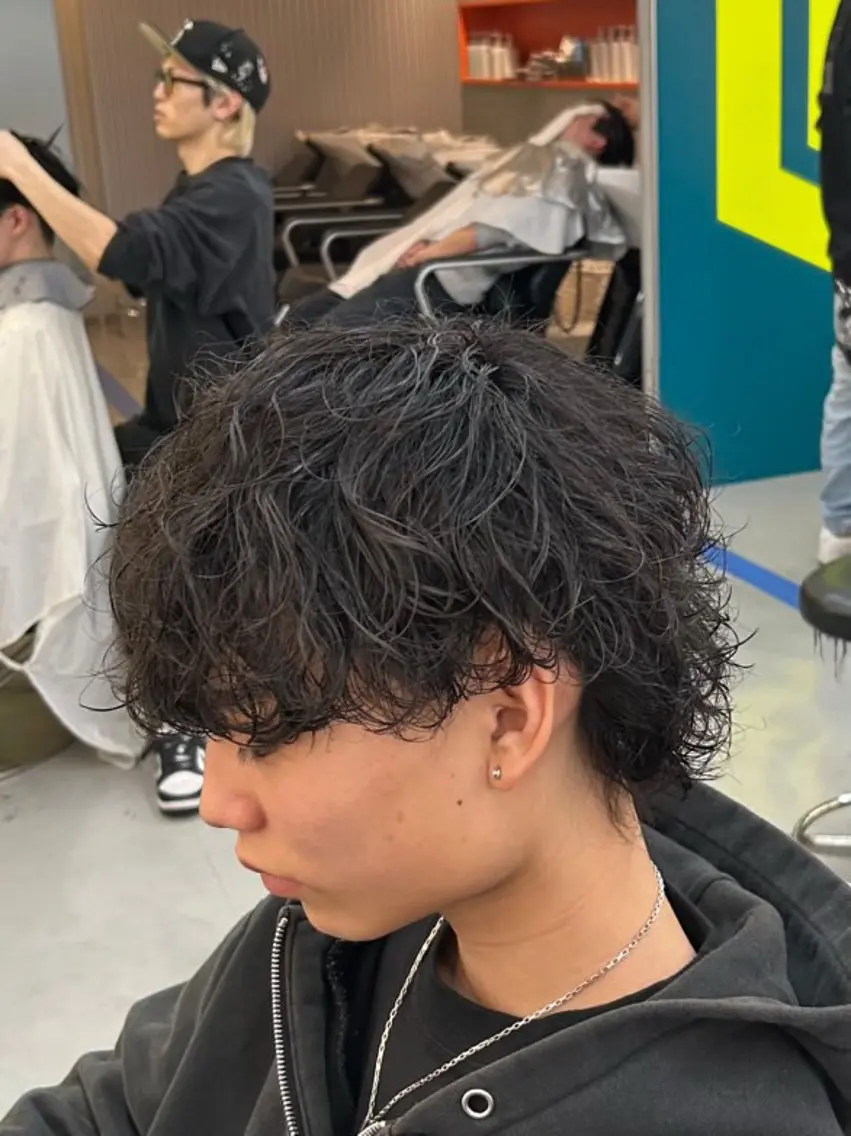 ショート パーマ メンズ メンズパーマ メンズ美容師/ フェザー/池戸晴也のヘアスタイル