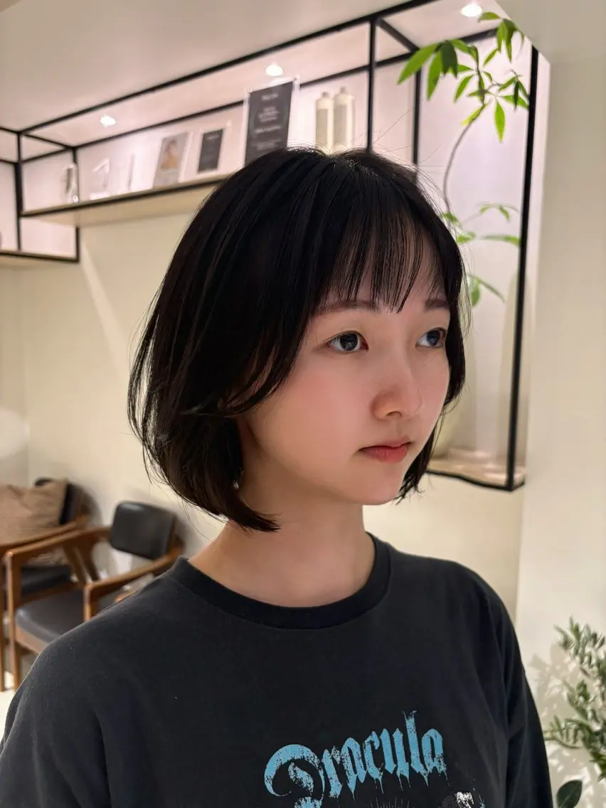 ミディアム 暖色カラー 奥村陽花のヘアスタイル