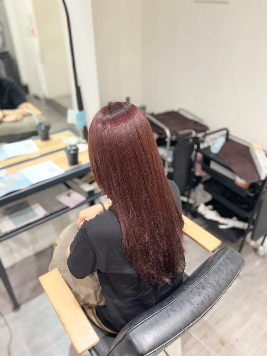 ロング カラー ブラウンカラー ピンクカラー ピンクブラウン ヘアカラー cocotteひな /カラーモデル🌼のヘアスタイル