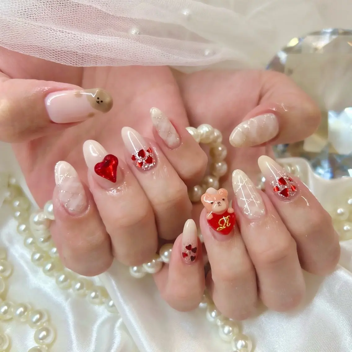 セミロング ハンドネイル Nailsalon Angeのネイルデザイン