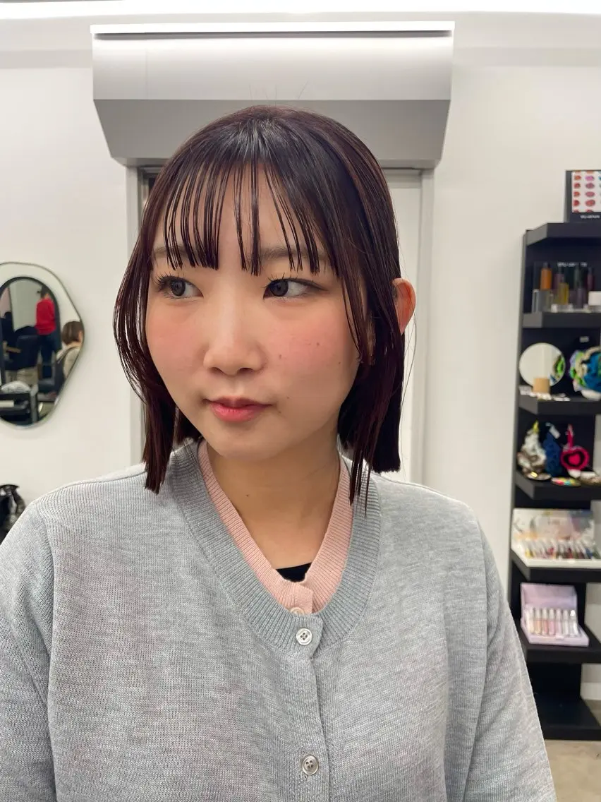 ショート カラー ブラウンカラー ピンクカラー ピンクブラウン Nico☺︎🎀YU ボブ/カットのヘアスタイル