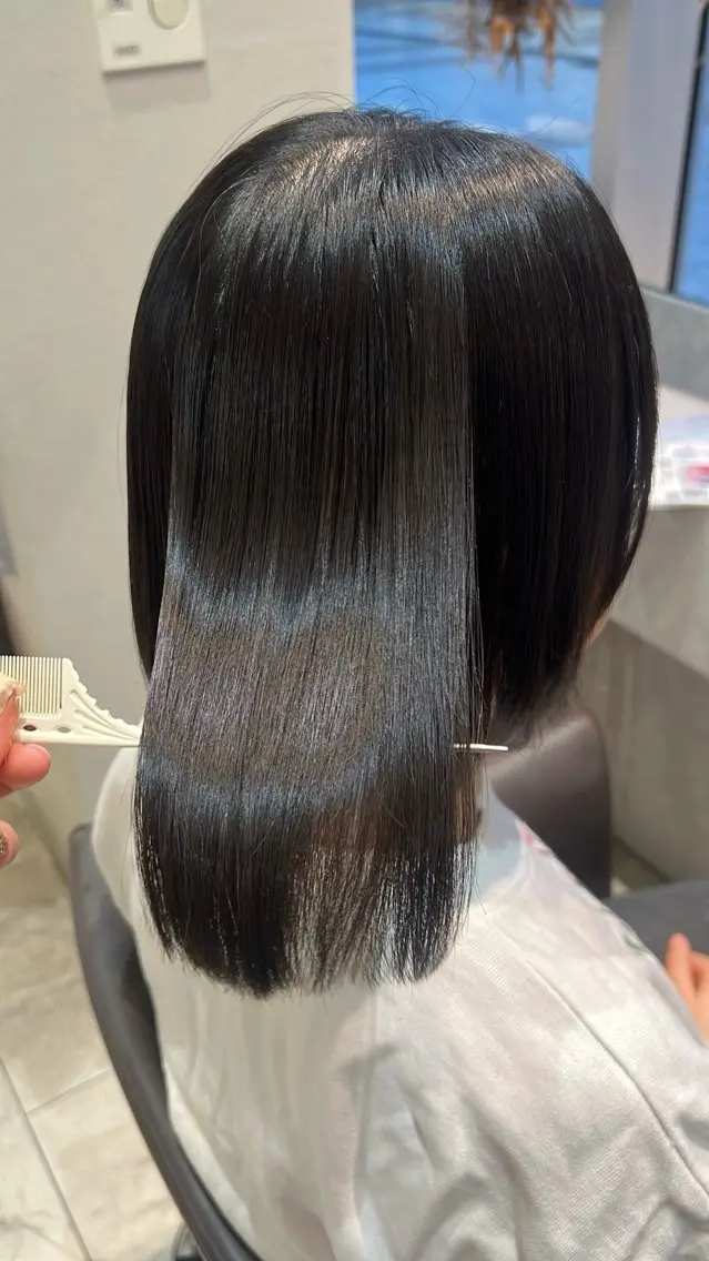 ミディアム 髪質改善 カット 縮毛矯正 🫧Ai/ ロロネー森ノ宮💖のヘアスタイル