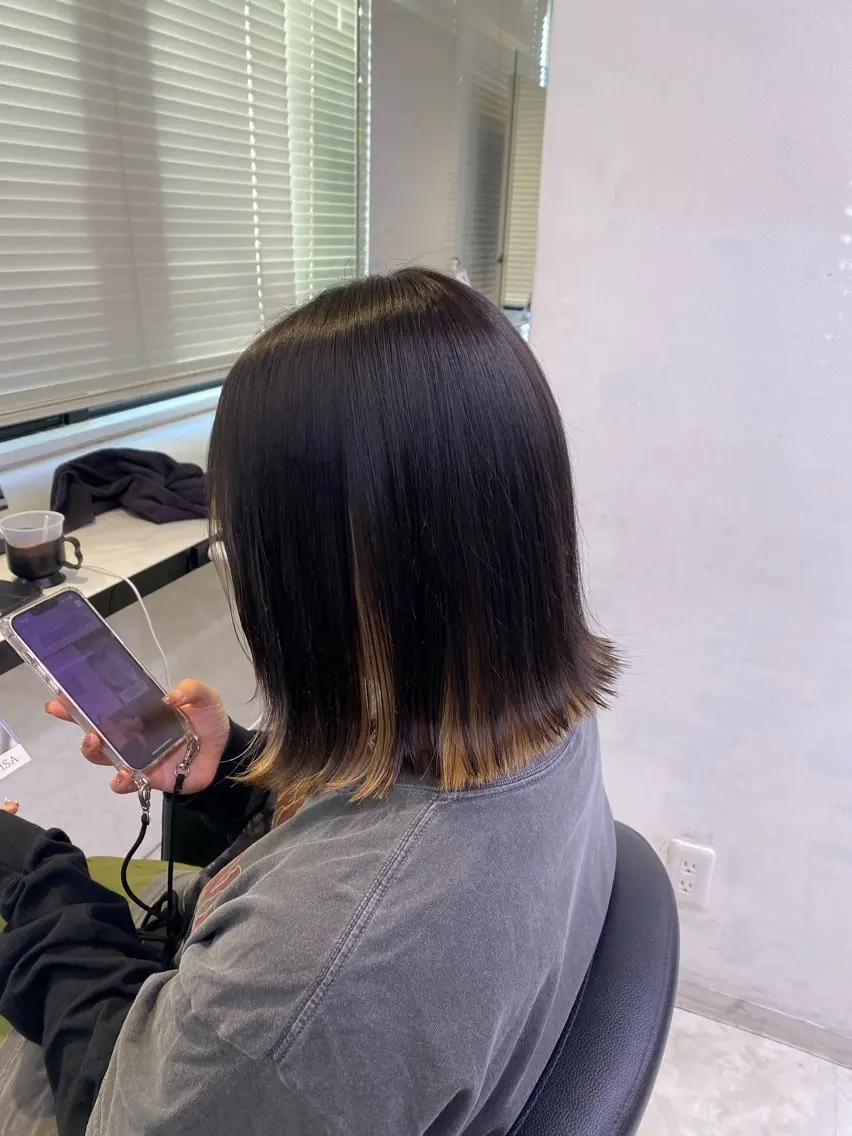 ロング カラー ヘアカラー ♥️韓国風透明感 暖色misa♥️のヘアスタイル