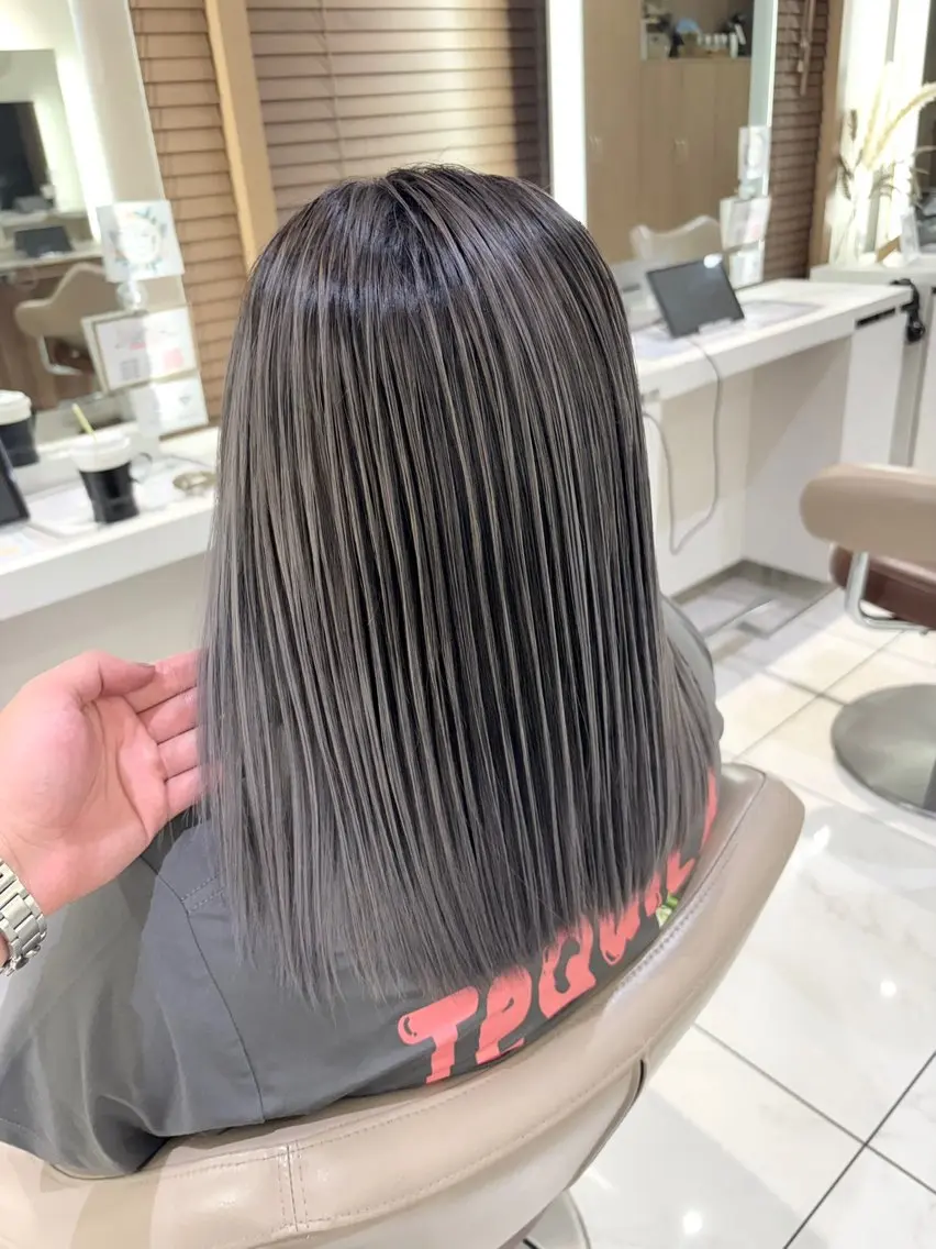 セミロング カラー バレイヤージュ 髪質改善 レイヤーカット ヘアカラー トリートメント 大宮/バレイヤージュ 髪質改善/澤田隆誠のヘアスタイル