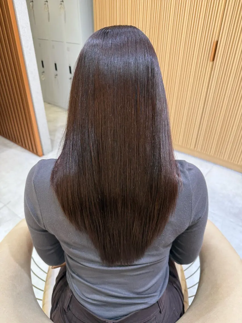 ロング カット ヘアカラー 縮毛矯正 トリートメント わたる/ボブ〜ロング /縮毛矯正/髪質改善のヘアスタイル