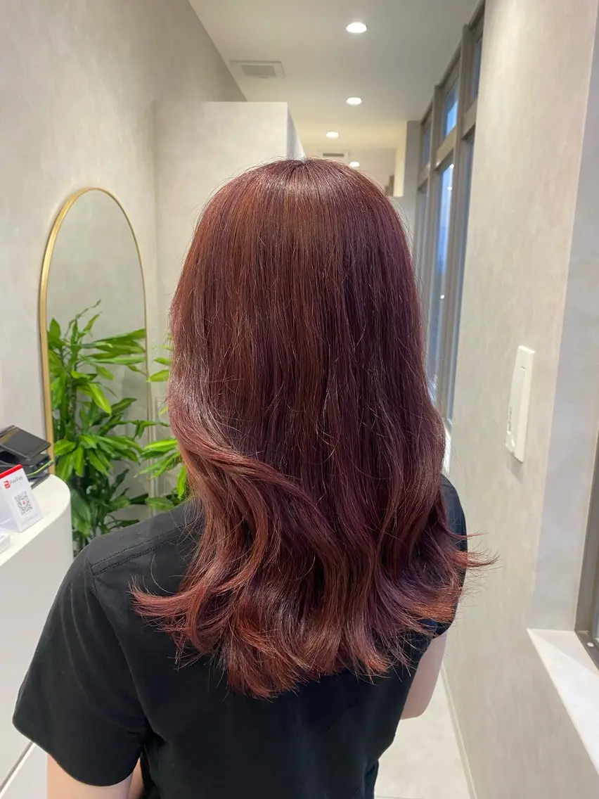 ミディアム カラー ダブルカラー ラベンダーカラー ピンクカラー ピンクラベンダー 韓国ヘア・カラー 🩵SHIZUKUのヘアスタイル