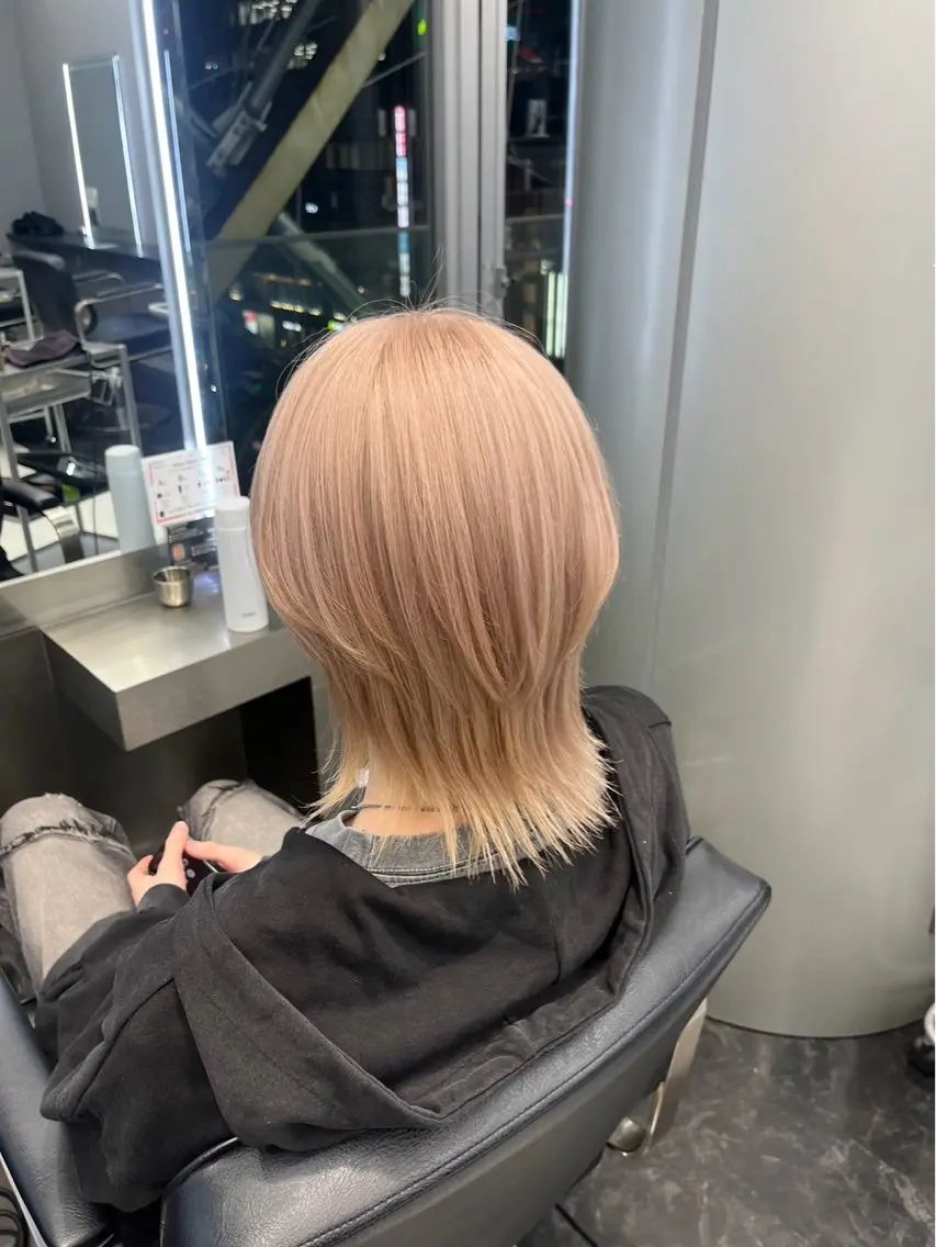 ショート カラー メンズ ヘアカラー トリートメント ハッシュカット/ ミルクティー/ みうのヘアスタイル