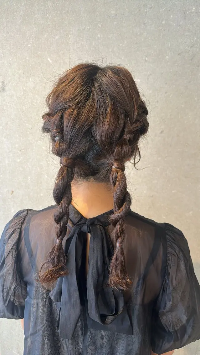 ミディアム ヘアアレンジ ヘアセット 暖色/ヘアアレンジ 🎀♡irohaのヘアスタイル