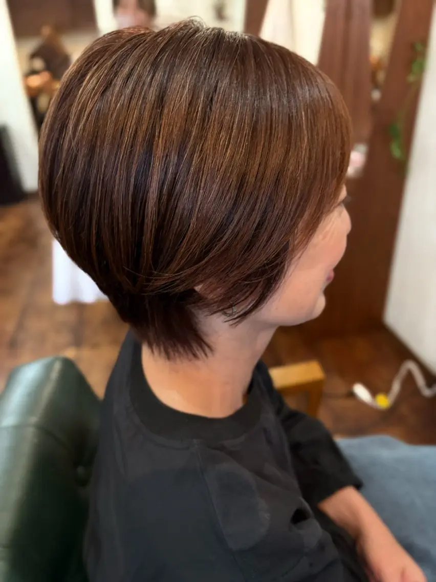 ショート カラー 丸みショート ショートヘア トリートメント Story マリエのヘアスタイル