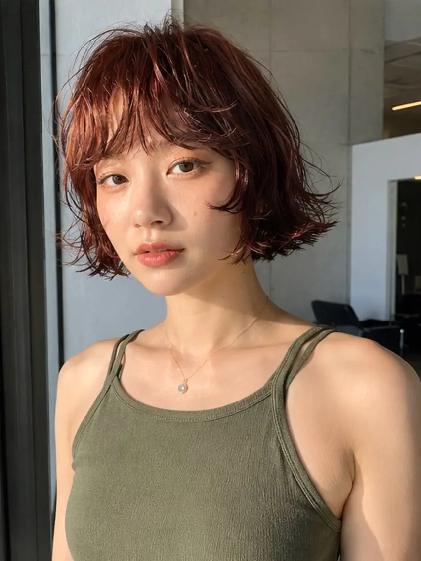ショート パーマ ボブパーマ /池田翔太のヘアスタイル