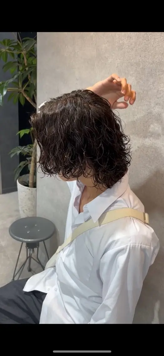 ロング パーマ メンズ メンズパーマ 磯村 翔大のヘアスタイル