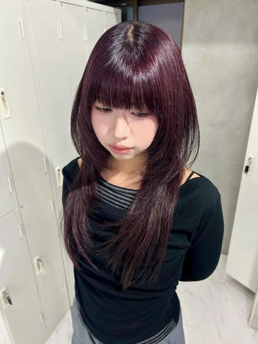 カラー ヘアカラー Akari🧬レイヤ ー/ハイトーン/天神のヘアスタイル