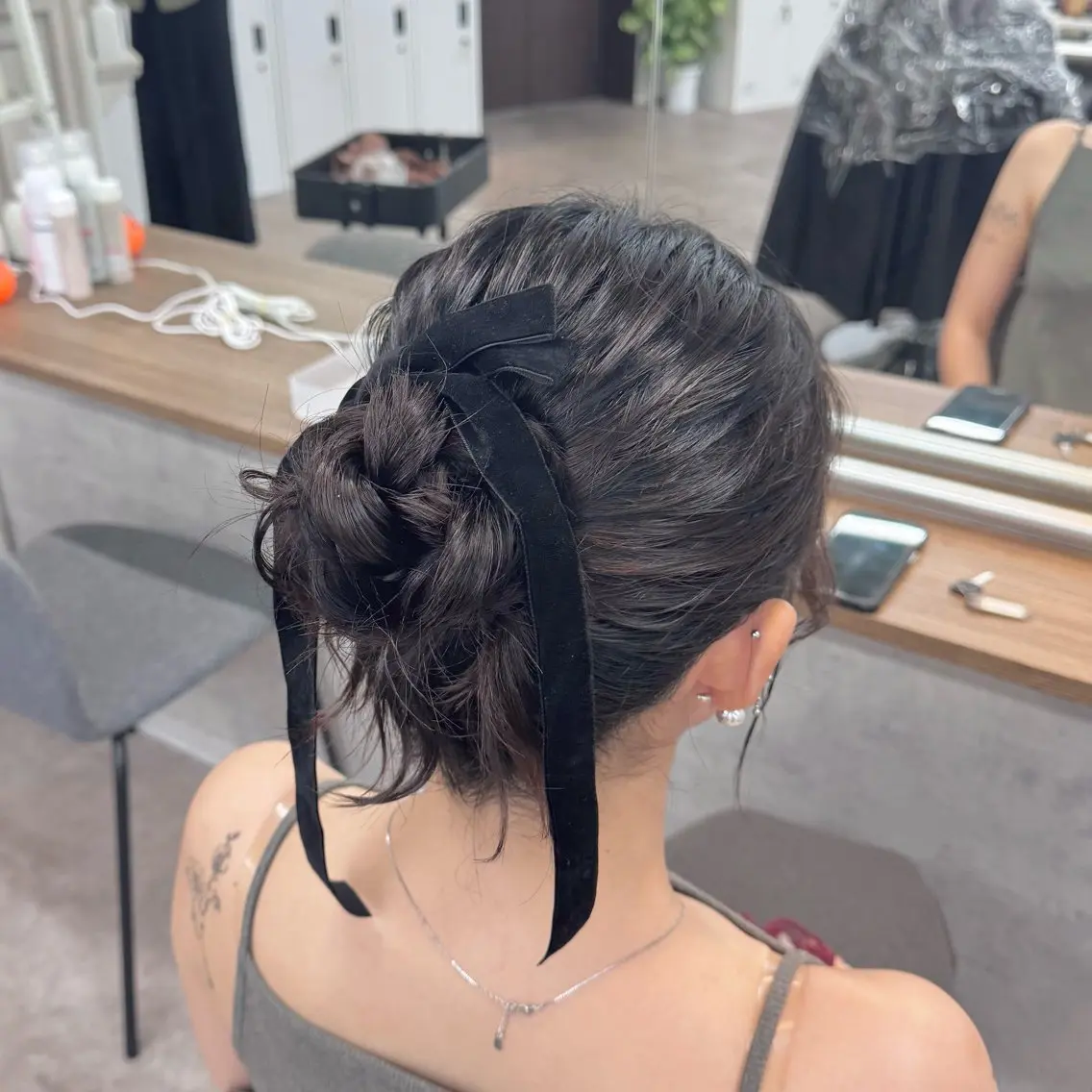 セミロング ヘアアレンジ JUNSHIN🦋 ヘアセット／カラーのヘアスタイル