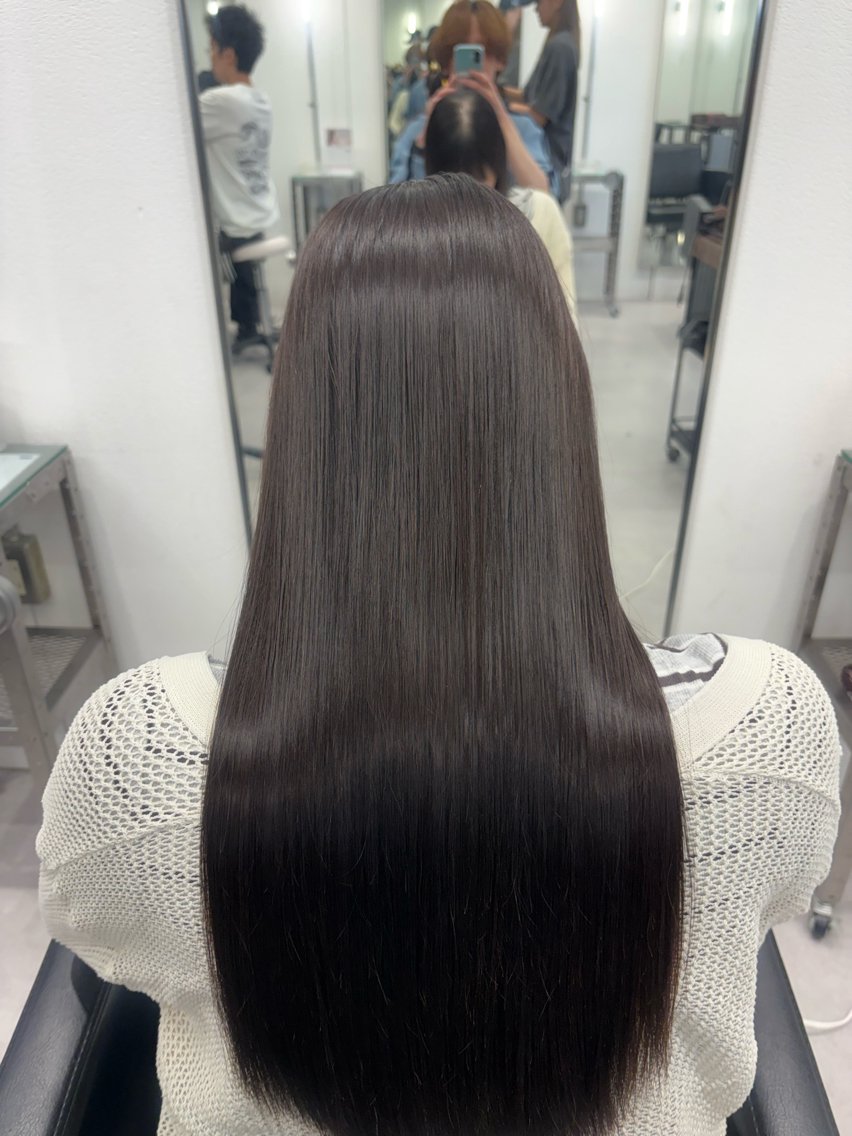 ロング 縮毛矯正 トリートメント 冨沢巧 /髪質改善/パーマのヘアスタイル