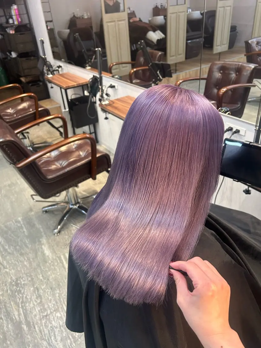 💜カット+ブリーチ+カラー+レイヤートリートメント💜の写真
