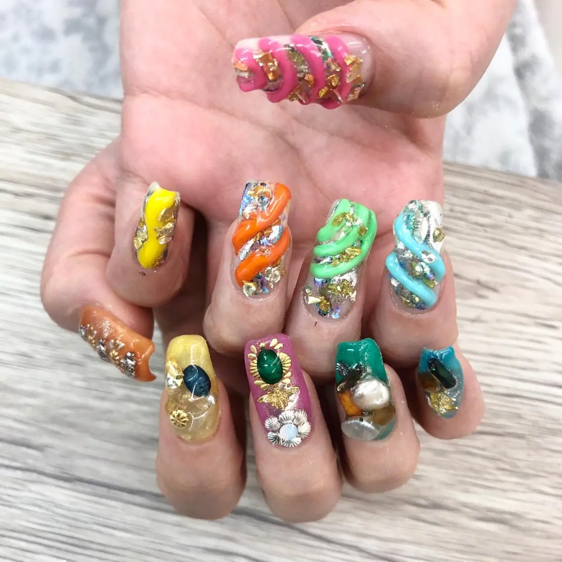ネイル ハンドネイル フットネイル 🎀AYAKO 🎀中韓ネイルのネイルデザイン