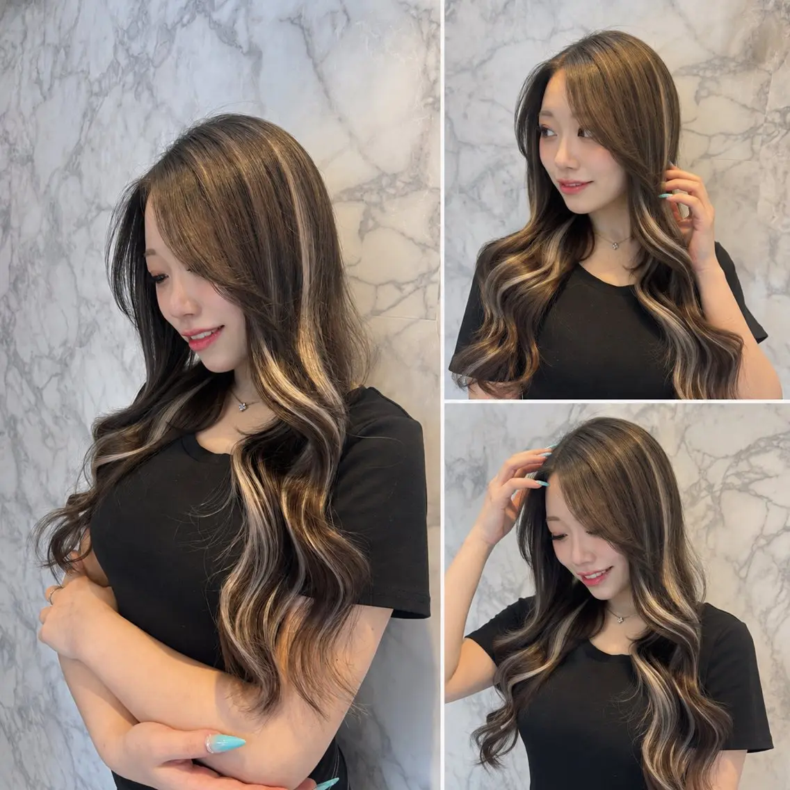 ロング エクステ 池田偲乃/上尾🐰 レイヤー/艶カラーのヘアスタイル