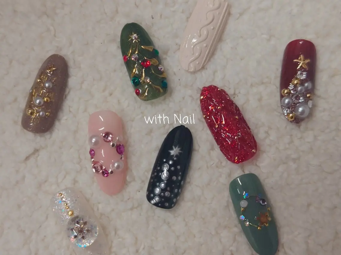 ネイル 冬ネイル クリスマス with Nail   ナガヤのネイルデザイン