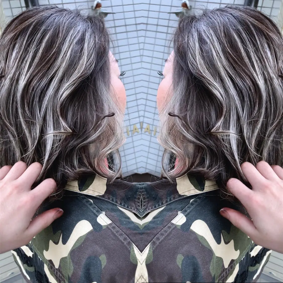 ミディアム 穐田 司樹のヘアスタイル