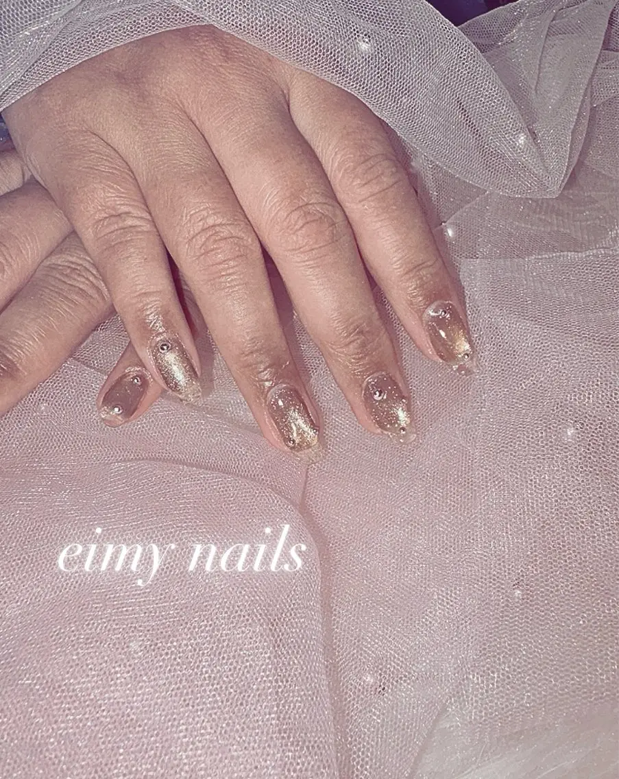 ネイル クリアネイル フレンチネイル マグネットネイル 持ち込み ワンカラーネイル ハンドネイル eimy nails♡のネイルデザイン