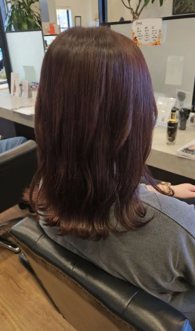 ミディアム カラー ヘアカラー トリートメント 関口 友菜のヘアスタイル