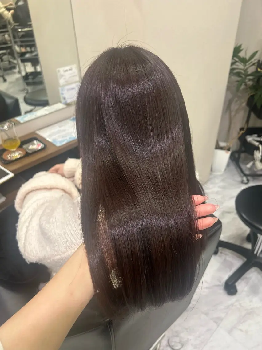 ロング カラー ブラウンカラー ラベンダーカラー カット ヘアカラー 骨格/顔型/伏見/ 佐藤 里菜のヘアスタイル