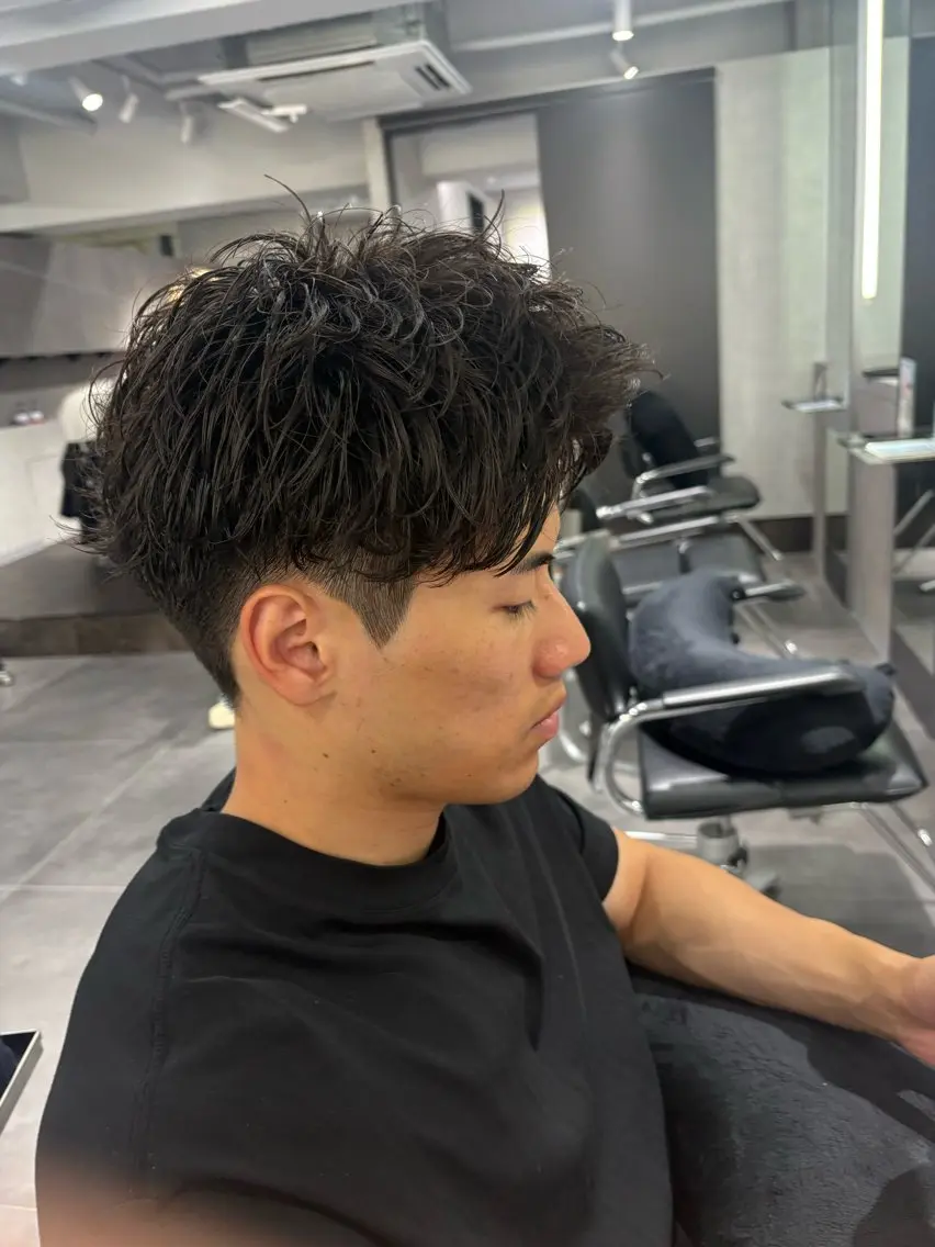 ショート パーマ ショートヘア カット パーマ フェザーパーマ/ ダブルカラー/藤田のヘアスタイル