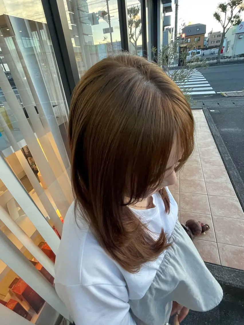 ロング カラー ブリーチ ブリーチなしカラー オリーブカラー ヘアカラー 透明感カラー/レイヤ ー/樹奈🍀🫧のヘアスタイル
