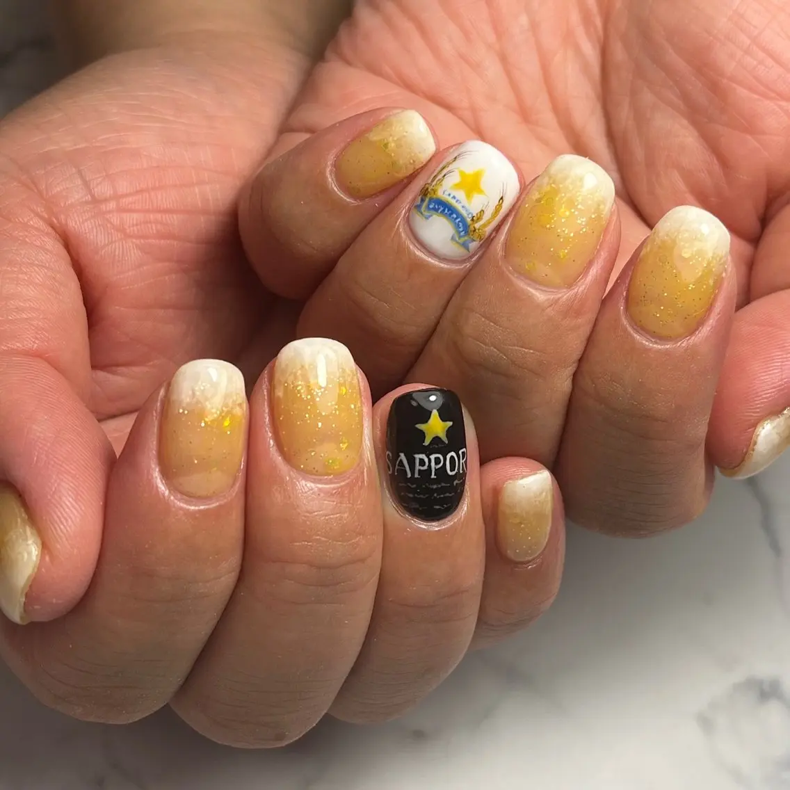 ネイル アートネイル ワンカラーネイル 黄色 ハンドネイル NAIL NOWのネイルデザイン