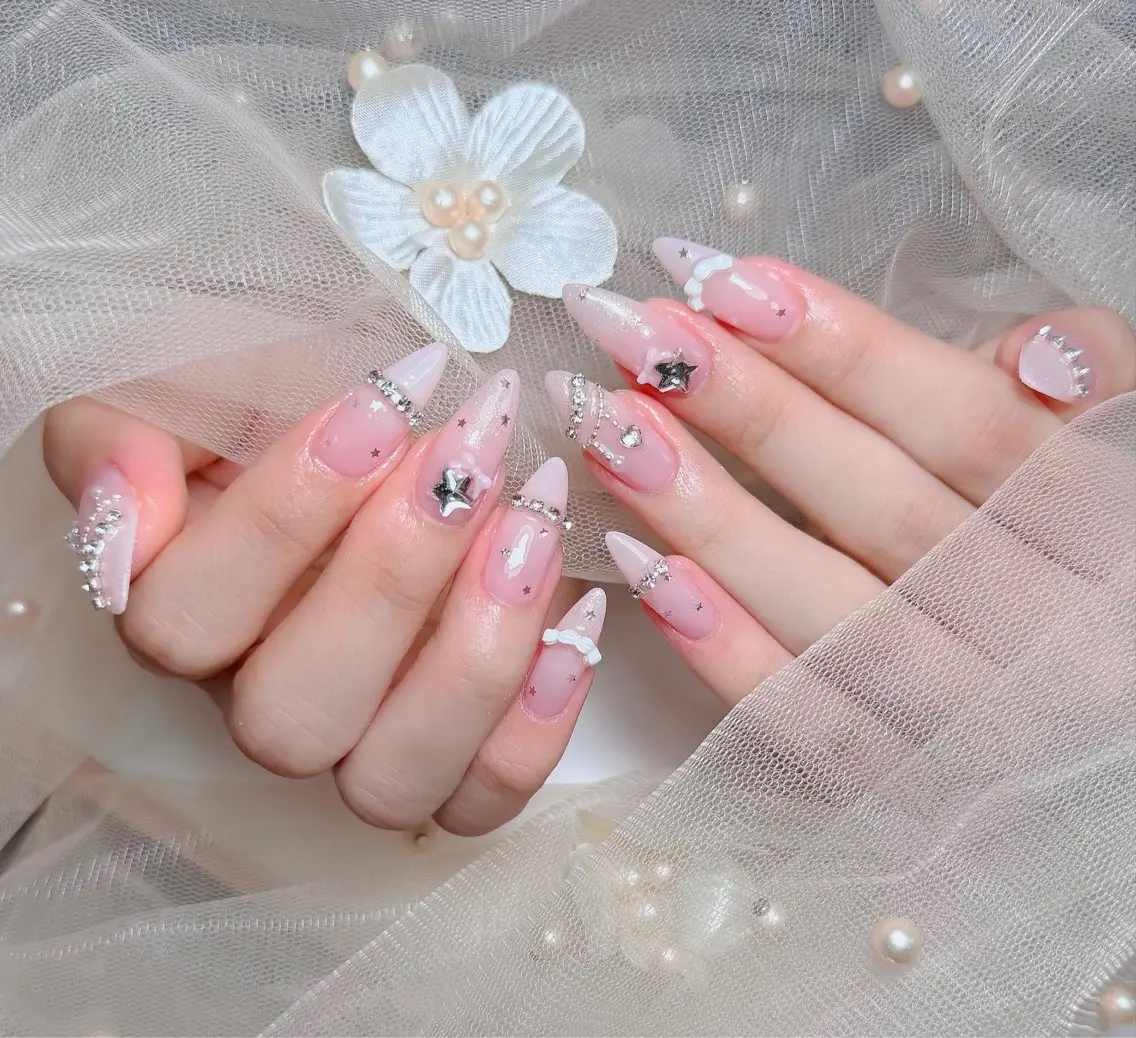 ネイル アートネイル 韓国ネイル 持ち込み ワンホンネイル ハンドネイル Lenie Nail Salonのネイルデザイン