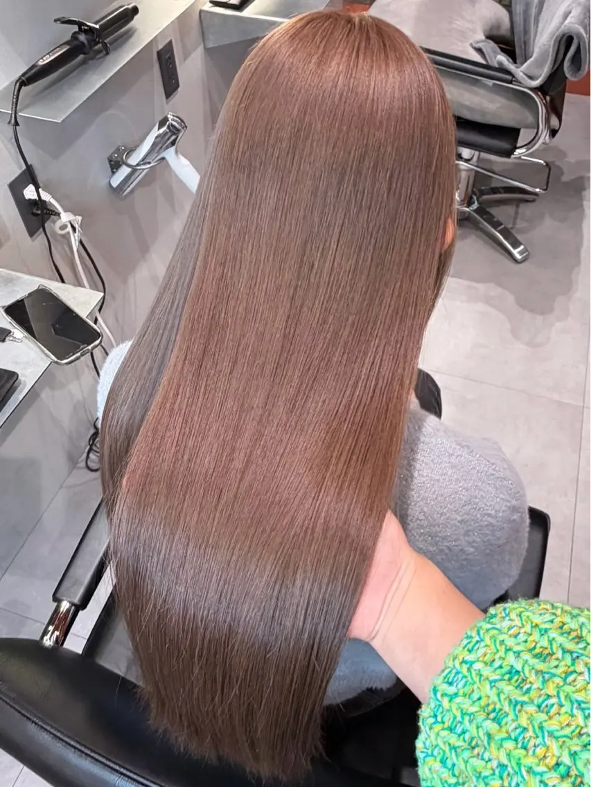 ロング ヘアカラー トリートメント 💗爆美女製造機💗 ハイトーン-髪質改善のヘアスタイル