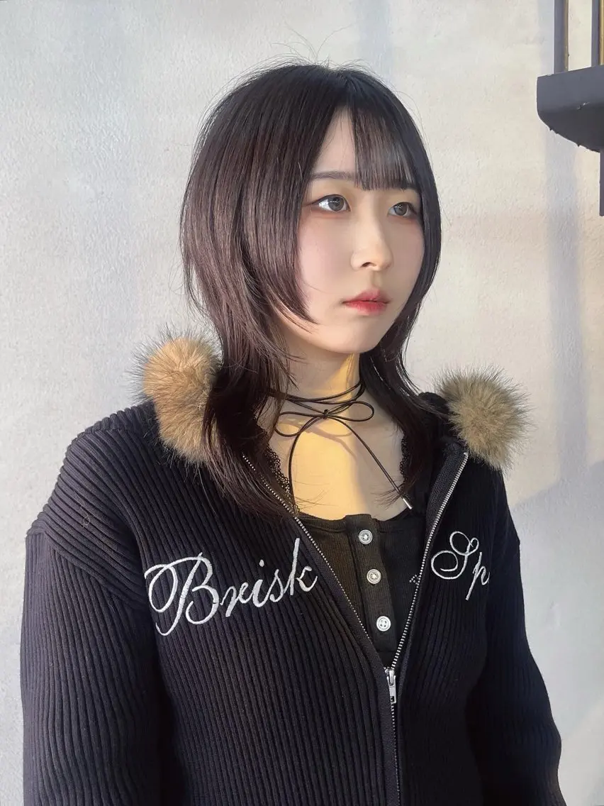 ミディアム ハッシュカット カット トリートメント 柏 ウルフ/レイヤー 田中佐和🐺のヘアスタイル