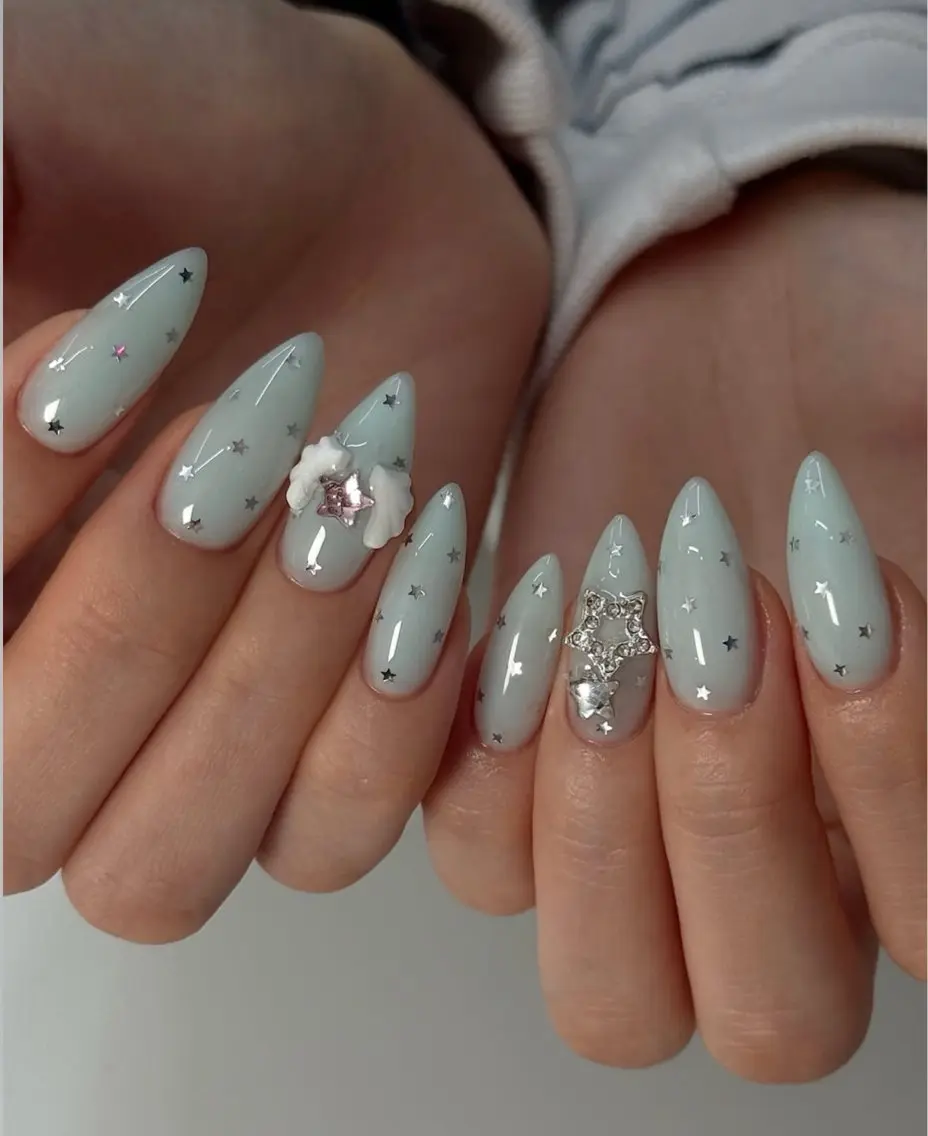 セミロング 韓国風ヘア ハンドネイル Aila Nail ShinOkuboのネイルデザイン
