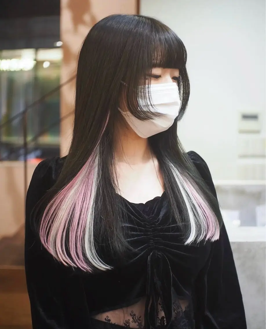 ロング カラー シールエクステ ハイトーンカラー エクステ 似合わせヘア 💐たかさきかなこのヘアスタイル