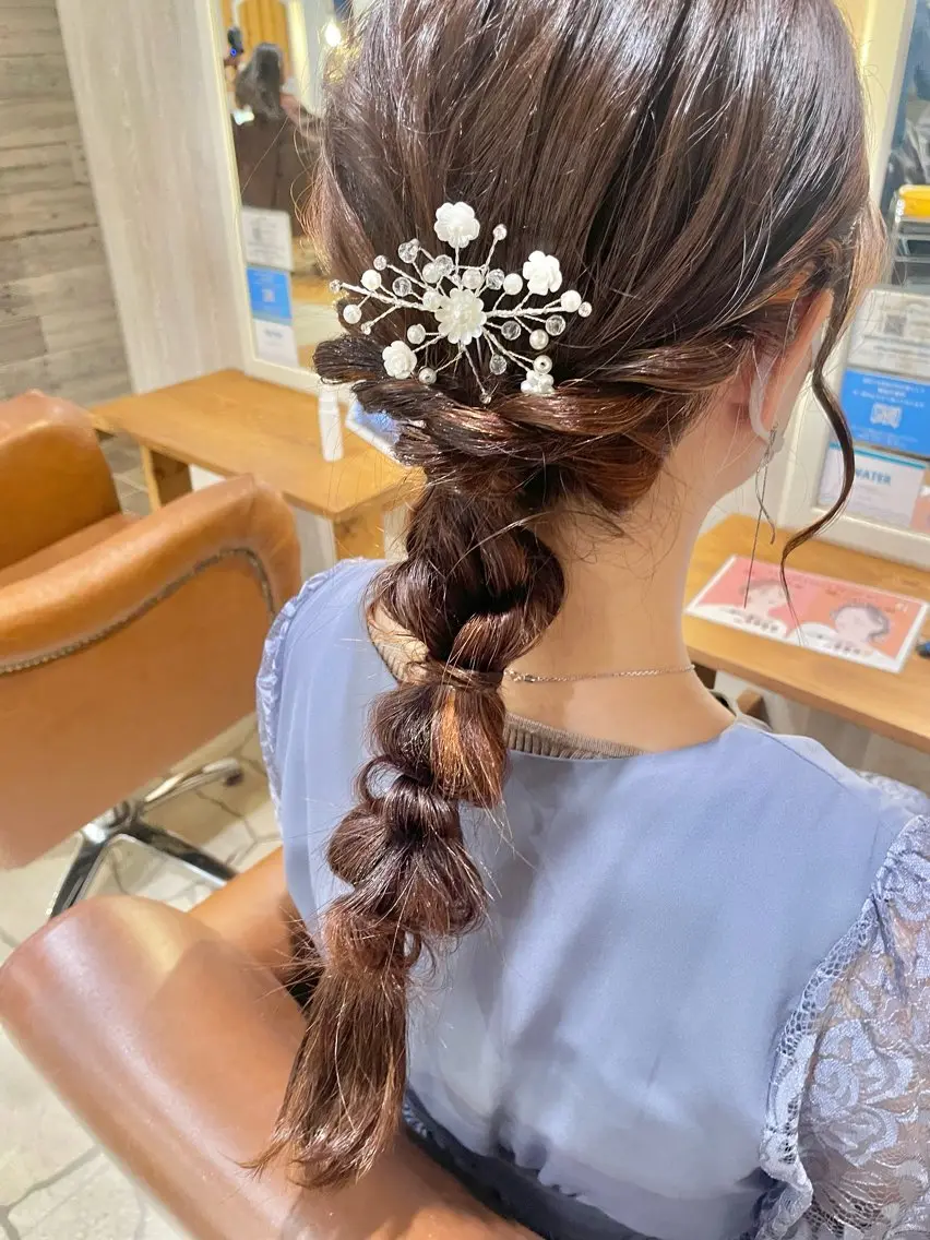 ロング ヘアセット MOMO💞🦩 カラーモデル💞🦩のヘアスタイル