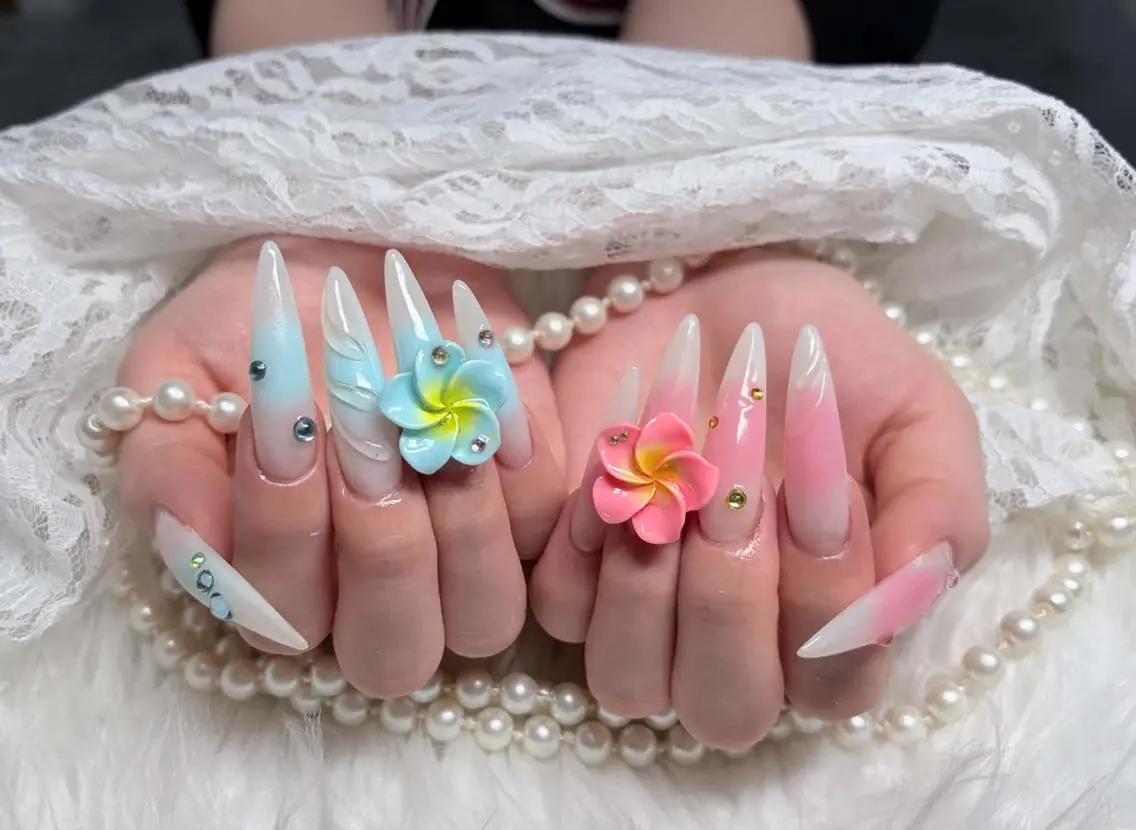 ネイル フレンチネイル ジェルネイル ハロウィン 韓国ネイル マグネットネイル ハンドネイル H.baby Nail Salonのネイルデザイン