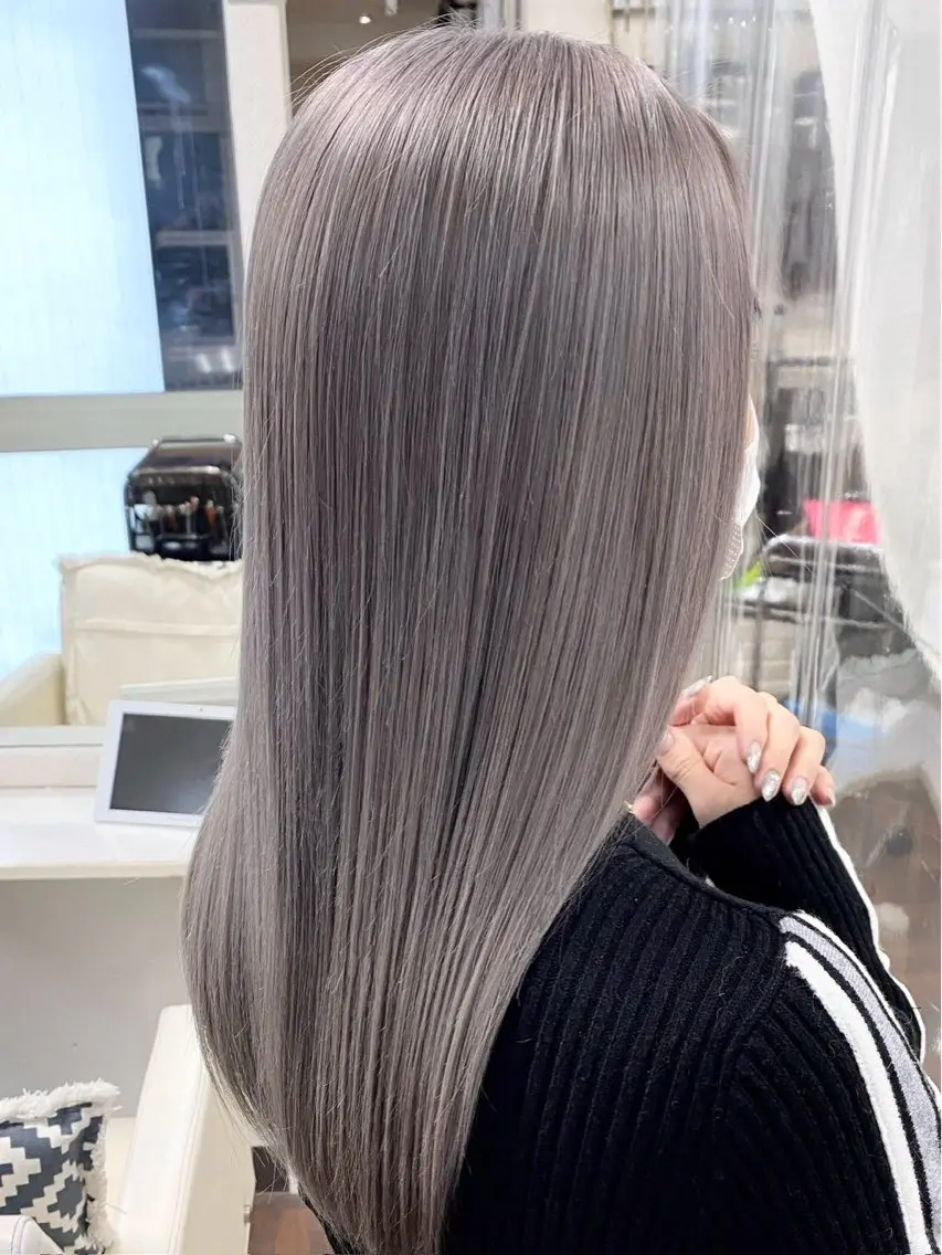 ロング カラー シルバー ヘアカラー 池袋ホワイト‎🤍 ブリーチ/shunのヘアスタイル
