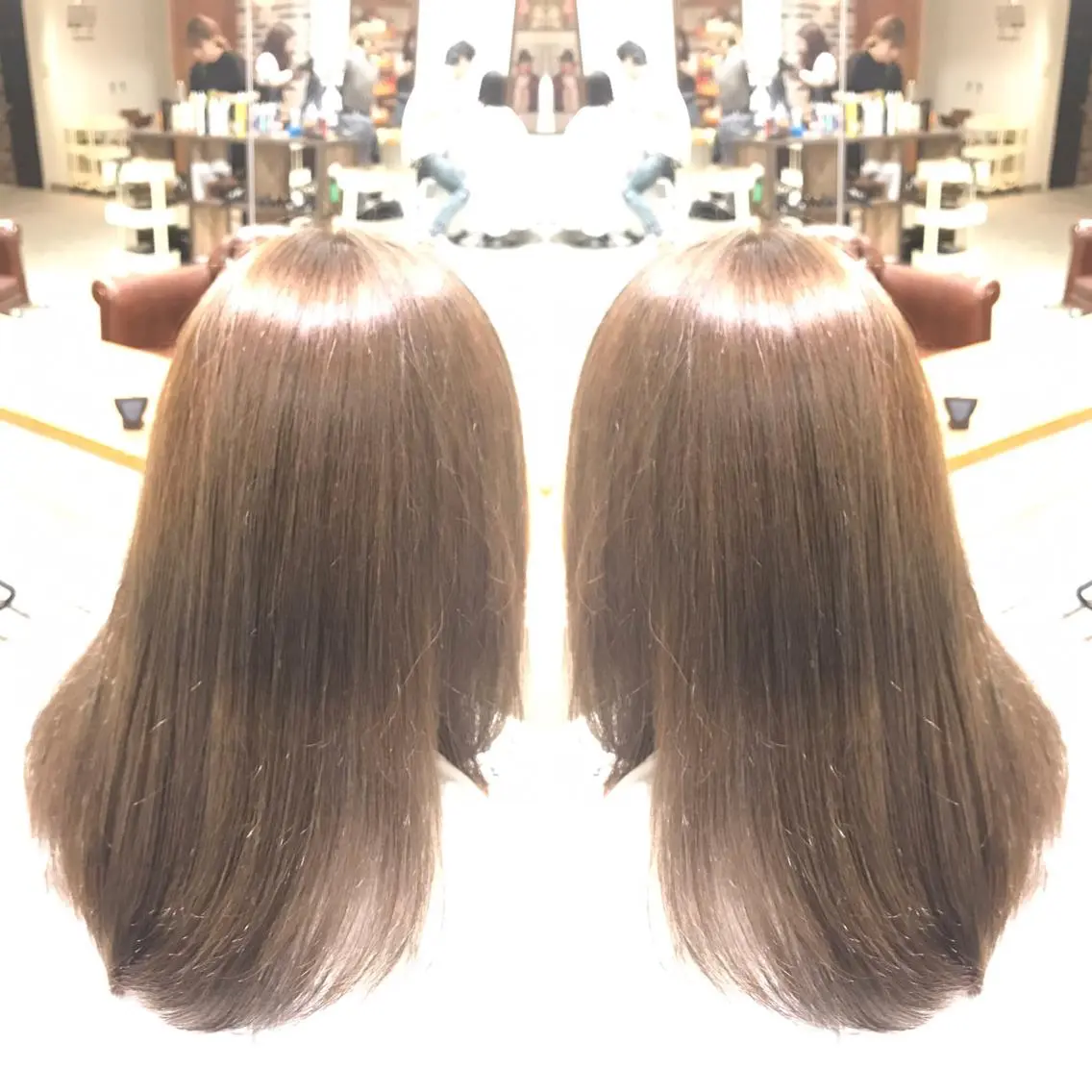 ミディアム カラー パーマ ヘアアレンジ メンズ キッズ アッシュ ベージュカラー Forest. -髪質改善-のヘアスタイル