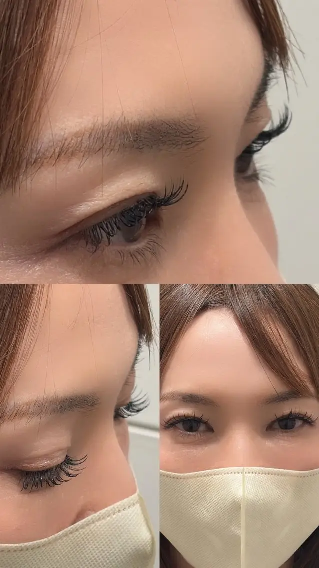 【人気No. 1】エクステ(フラットラッシュ)120本　フルケア込みの写真