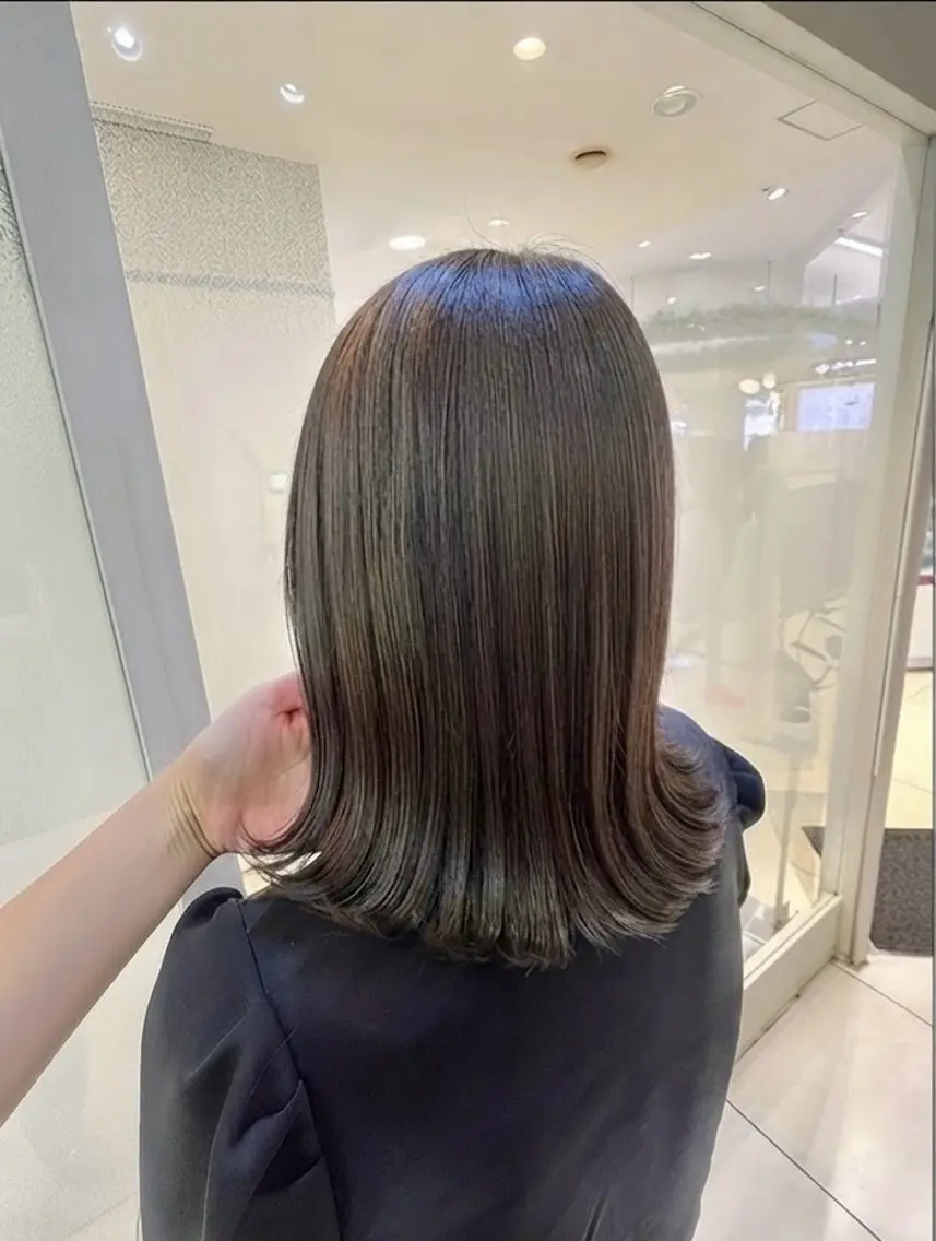 ミディアム カラー カット ヘアカラー トリートメント 縮毛矯正/髪質改善/ 艶髪ササキナツミのヘアスタイル