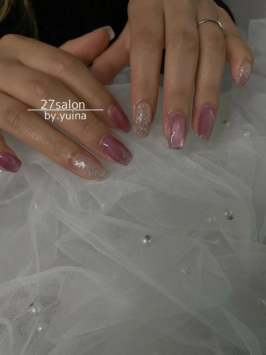 ネイル フラッシュネイル マグネットネイル ハンドネイル 27salon yuinaのネイルデザイン
